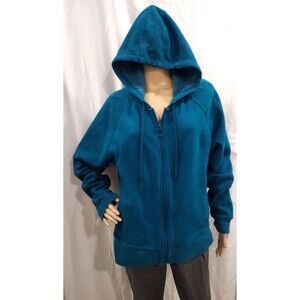 Tek Gear Women's Teal Turquoise XL Ultrasoft Fleece Zip Up Hoodie Sweater